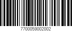Código de barras (EAN, GTIN, SKU, ISBN): '7700059002002'