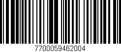 Código de barras (EAN, GTIN, SKU, ISBN): '7700059462004'