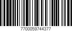 Código de barras (EAN, GTIN, SKU, ISBN): '7700059744377'