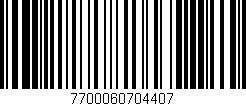 Código de barras (EAN, GTIN, SKU, ISBN): '7700060704407'