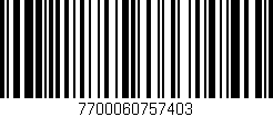 Código de barras (EAN, GTIN, SKU, ISBN): '7700060757403'