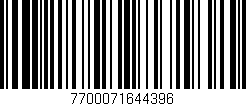 Código de barras (EAN, GTIN, SKU, ISBN): '7700071644396'