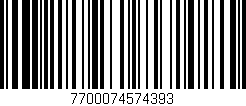 Código de barras (EAN, GTIN, SKU, ISBN): '7700074574393'