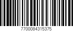 Código de barras (EAN, GTIN, SKU, ISBN): '7700084315375'