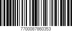 Código de barras (EAN, GTIN, SKU, ISBN): '7700087860353'