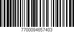 Código de barras (EAN, GTIN, SKU, ISBN): '7700094657403'