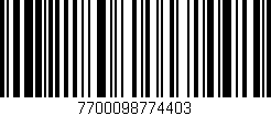 Código de barras (EAN, GTIN, SKU, ISBN): '7700098774403'