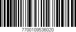 Código de barras (EAN, GTIN, SKU, ISBN): '7700109536020'