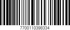 Código de barras (EAN, GTIN, SKU, ISBN): '7700110398334'