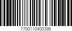 Código de barras (EAN, GTIN, SKU, ISBN): '7700110400396'