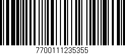 Código de barras (EAN, GTIN, SKU, ISBN): '7700111235355'