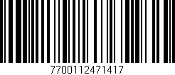 Código de barras (EAN, GTIN, SKU, ISBN): '7700112471417'
