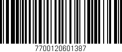Código de barras (EAN, GTIN, SKU, ISBN): '7700120601387'