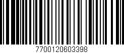 Código de barras (EAN, GTIN, SKU, ISBN): '7700120603398'