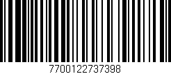 Código de barras (EAN, GTIN, SKU, ISBN): '7700122737398'