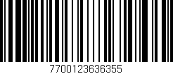 Código de barras (EAN, GTIN, SKU, ISBN): '7700123636355'