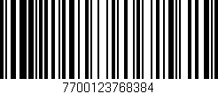 Código de barras (EAN, GTIN, SKU, ISBN): '7700123768384'