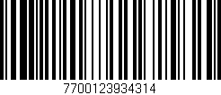Código de barras (EAN, GTIN, SKU, ISBN): '7700123934314'