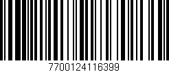 Código de barras (EAN, GTIN, SKU, ISBN): '7700124116399'