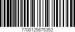 Código de barras (EAN, GTIN, SKU, ISBN): '7700125675352'