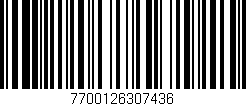 Código de barras (EAN, GTIN, SKU, ISBN): '7700126307436'