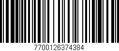 Código de barras (EAN, GTIN, SKU, ISBN): '7700126374384'