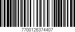 Código de barras (EAN, GTIN, SKU, ISBN): '7700126374407'
