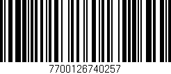 Código de barras (EAN, GTIN, SKU, ISBN): '7700126740257'