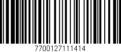 Código de barras (EAN, GTIN, SKU, ISBN): '7700127111414'