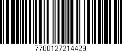 Código de barras (EAN, GTIN, SKU, ISBN): '7700127214429'