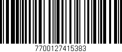 Código de barras (EAN, GTIN, SKU, ISBN): '7700127415383'