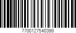 Código de barras (EAN, GTIN, SKU, ISBN): '7700127540399'