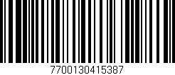 Código de barras (EAN, GTIN, SKU, ISBN): '7700130415387'