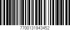 Código de barras (EAN, GTIN, SKU, ISBN): '7700131943452'