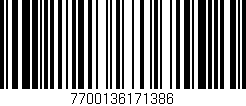 Código de barras (EAN, GTIN, SKU, ISBN): '7700136171386'