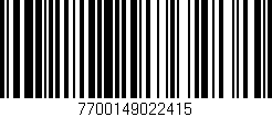 Código de barras (EAN, GTIN, SKU, ISBN): '7700149022415'