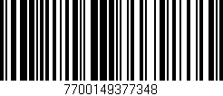 Código de barras (EAN, GTIN, SKU, ISBN): '7700149377348'