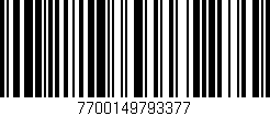 Código de barras (EAN, GTIN, SKU, ISBN): '7700149793377'