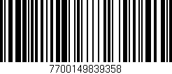 Código de barras (EAN, GTIN, SKU, ISBN): '7700149839358'
