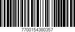 Código de barras (EAN, GTIN, SKU, ISBN): '7700154380357'
