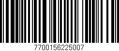 Código de barras (EAN, GTIN, SKU, ISBN): '7700156225007'