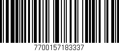 Código de barras (EAN, GTIN, SKU, ISBN): '7700157183337'