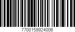 Código de barras (EAN, GTIN, SKU, ISBN): '7700159924006'