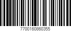 Código de barras (EAN, GTIN, SKU, ISBN): '7700160860355'
