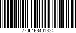 Código de barras (EAN, GTIN, SKU, ISBN): '7700163491334'