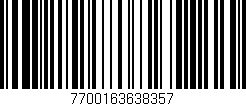 Código de barras (EAN, GTIN, SKU, ISBN): '7700163638357'