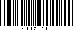 Código de barras (EAN, GTIN, SKU, ISBN): '7700163802338'