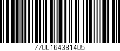 Código de barras (EAN, GTIN, SKU, ISBN): '7700164381405'