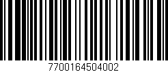 Código de barras (EAN, GTIN, SKU, ISBN): '7700164504002'