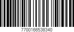 Código de barras (EAN, GTIN, SKU, ISBN): '7700166538340'